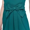Women's Lined Arm Trim Scuba Crepe Sheath Dress