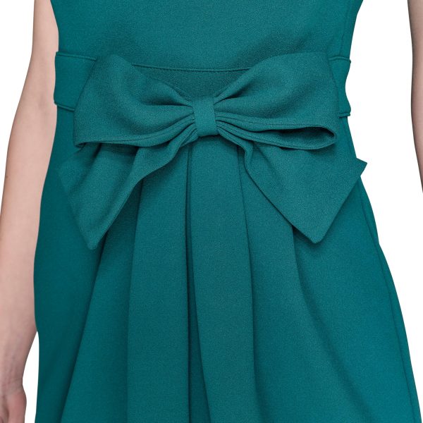 A11rGsAwqgL.jpg Women's Lined Arm Trim Scuba Crepe Sheath Dress