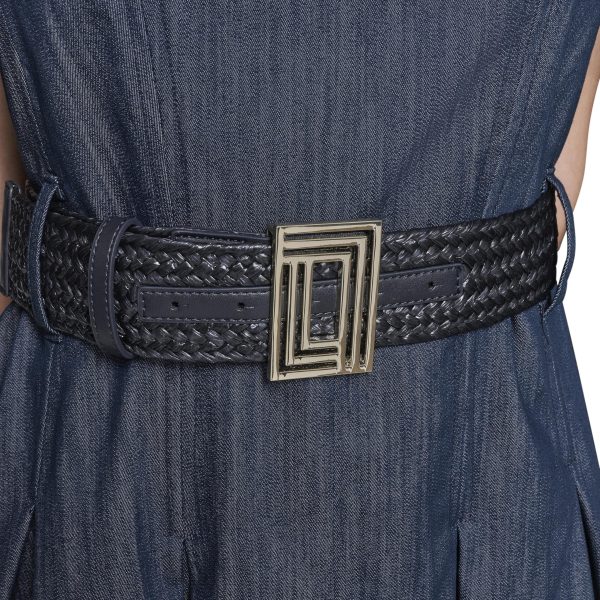 A1nJZg6w1VL.jpg Women's Belted V Neck Sleeveless Maxi Dress