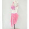 Pink Lyrical Dance Costume for Girls Ballet Leotard with Chiffon Skirt for Performance and Practice