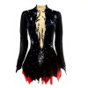 Customized Black Figure Skating Dress for Girls in Professional Competitions Figure Skating Skirt