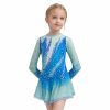 Girl's Blue Diamond Figure Skating Skirt Competition Performance Costume