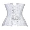 Womens Womens 2 Pc White Brocade Bustier Corset & Denim Skirt Set Western Dress