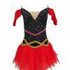 Figure Skating Dress Training Performance Girl Noble Princess Dress Three-Dimensional Embroidery