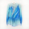 Girl's Blue Diamond Figure Skating Skirt Competition Performance Costume
