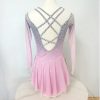 Girls' Pink Gradient Figure Skating Dress Professional Customized Competition Performance Dress