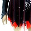 Customized Black Figure Skating Dress for Girls in Professional Competitions Figure Skating Skirt