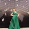 Off Shoulder Satin Prom Dresses Ball Gown Plus Size Formal Dresses for Women Wedding Dress with Slit