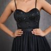 Elegant Sweetheart Neck Spaghetti Strap Long Skirt Summer Lace Patchwork Camisole A-Line Dress Formal Cocktail Evening Gown