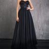 Elegant Sweetheart Neck Spaghetti Strap Long Skirt Summer Lace Patchwork Camisole A-Line Dress Formal Cocktail Evening Gown
