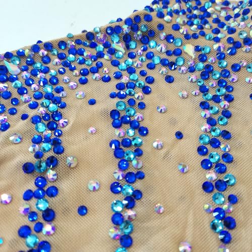 Girls and Adults Blue Long Sleeve Figure Skating Dresses Professional Customized Competition Costumes