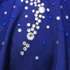 Girl's Dance Dress Gradient Blue Gems Competition Performance Wear Ice Skating Dress