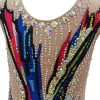 Synchronized Swimming Suits Kids Girls Training Gym Competitive Leotards Black Stage